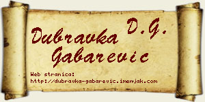Dubravka Gabarević vizit kartica